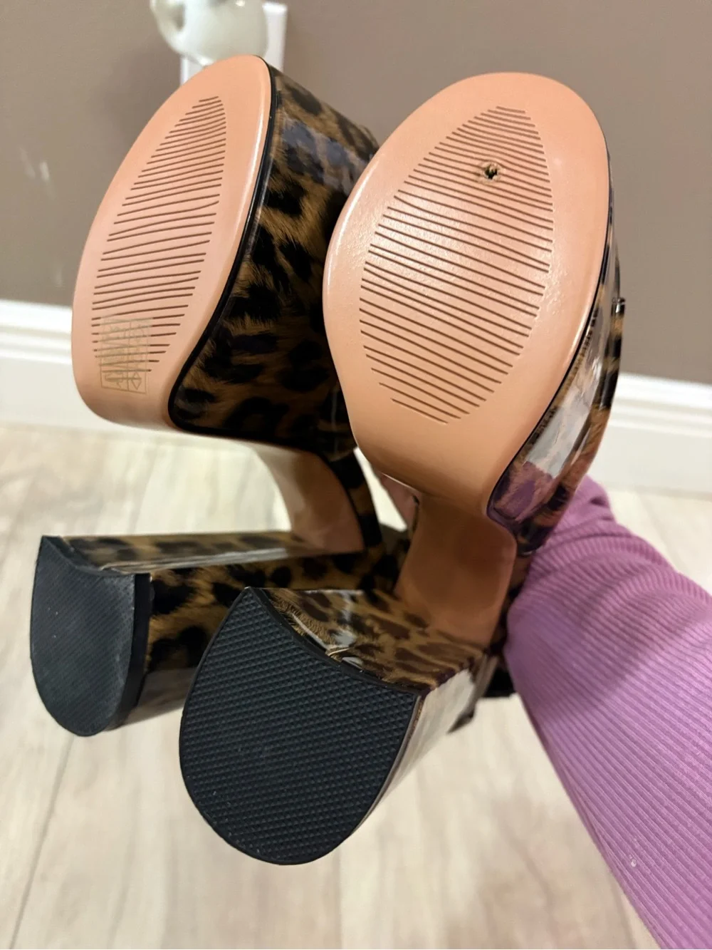 LaModa Leopard-Print Platform Heels